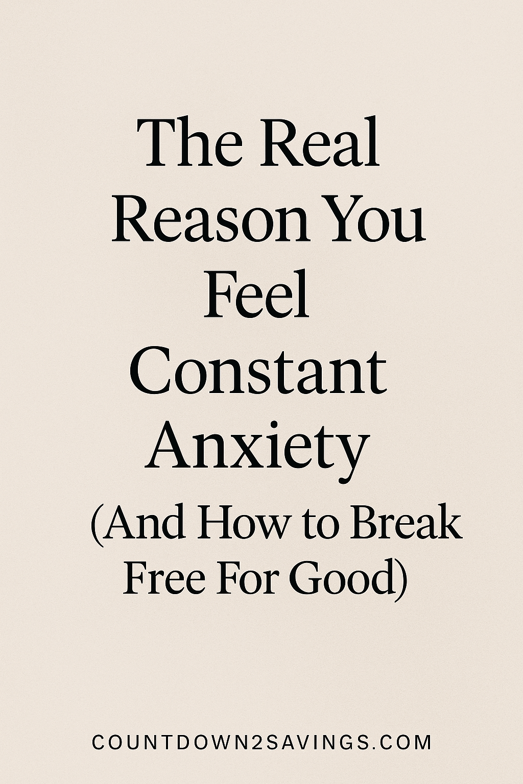 constant anxiety causes and healing journey