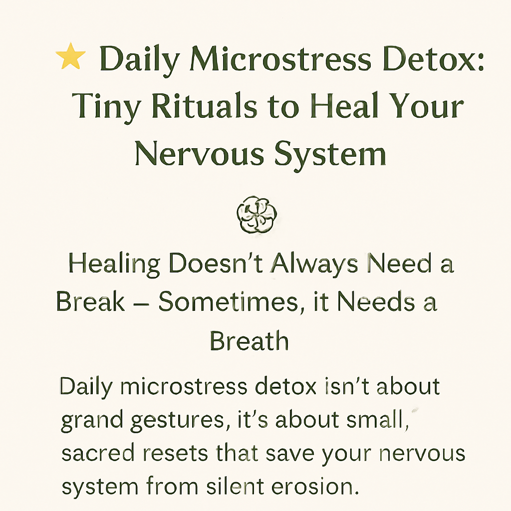 daily microstress detox rituals