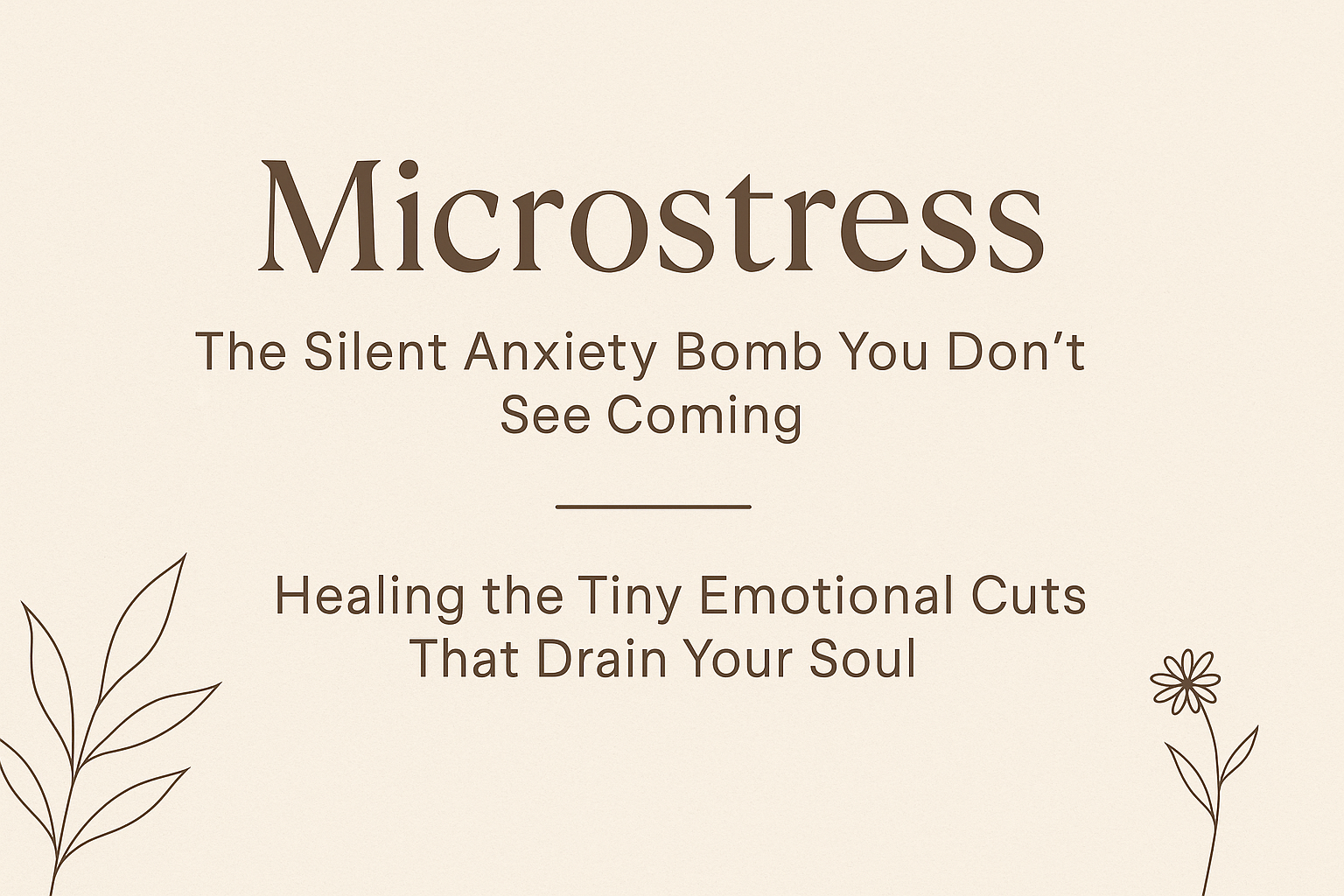 healing microstress and anxiety hidden damage