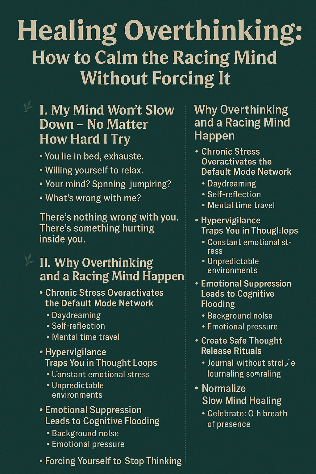 healing overthinking racing mind recovery