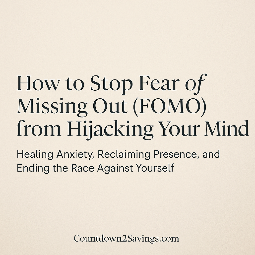 how to stop fear of missing out and reclaim peace