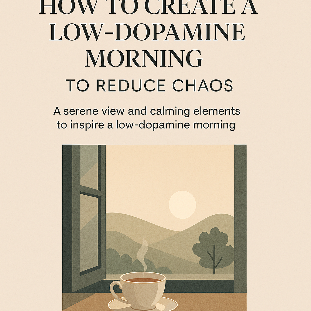 low dopamine morning routine healing