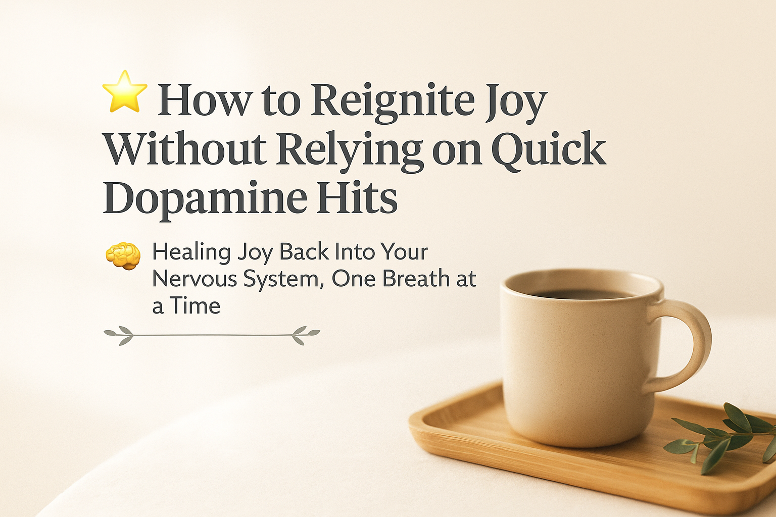 Joy Back How to Rebuild Joy After Dopamine Burnout & Without Relying on Quick ...