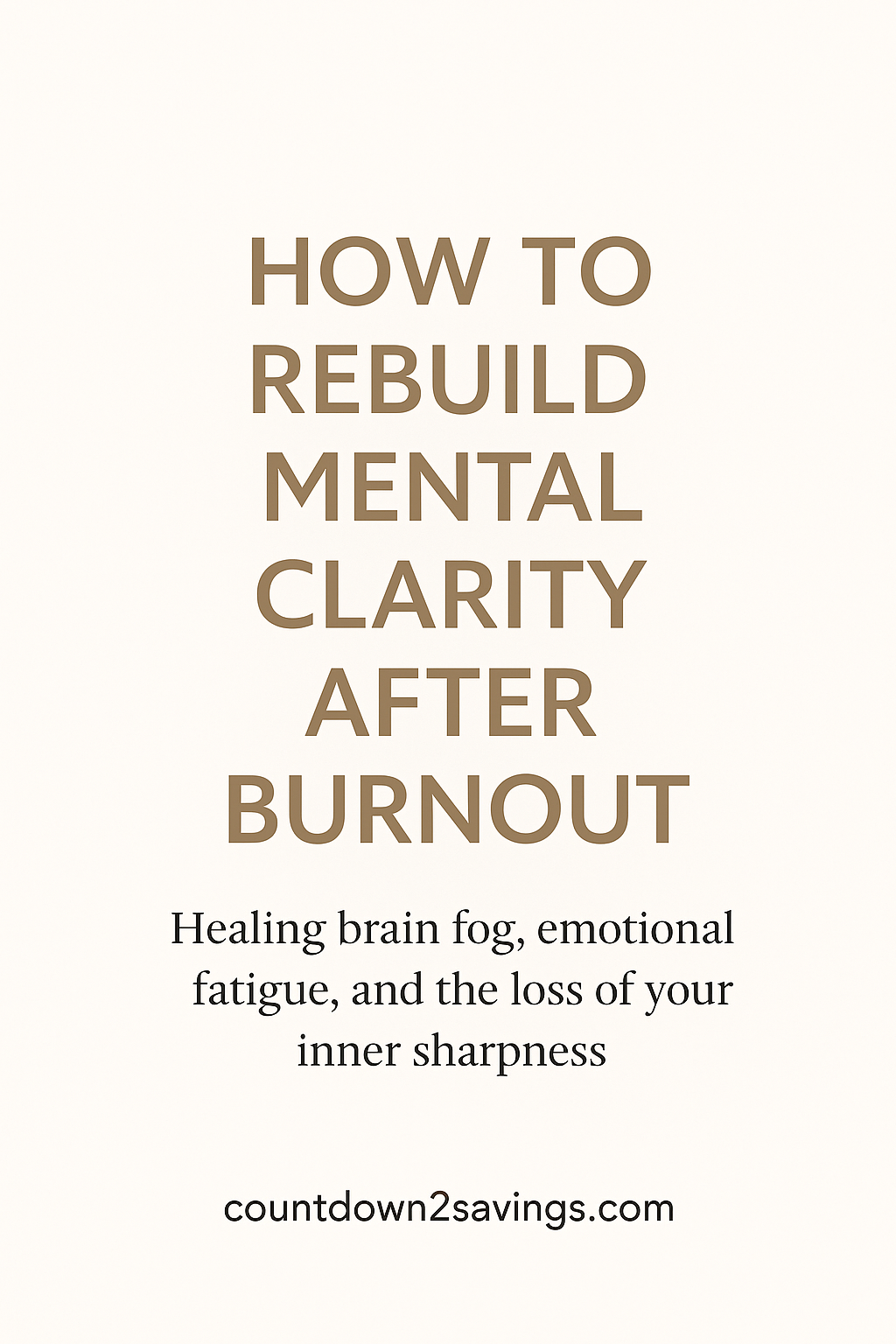 rebuild mental clarity after burnout journey
