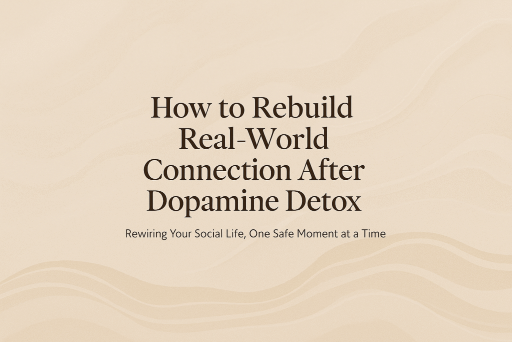 rebuilding connection after dopamine detox