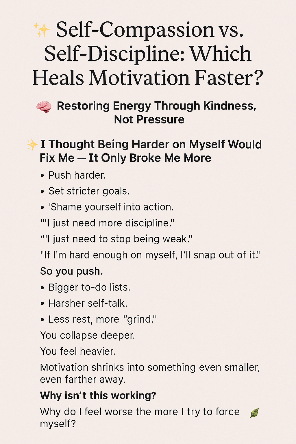 self-compassion and motivation healing