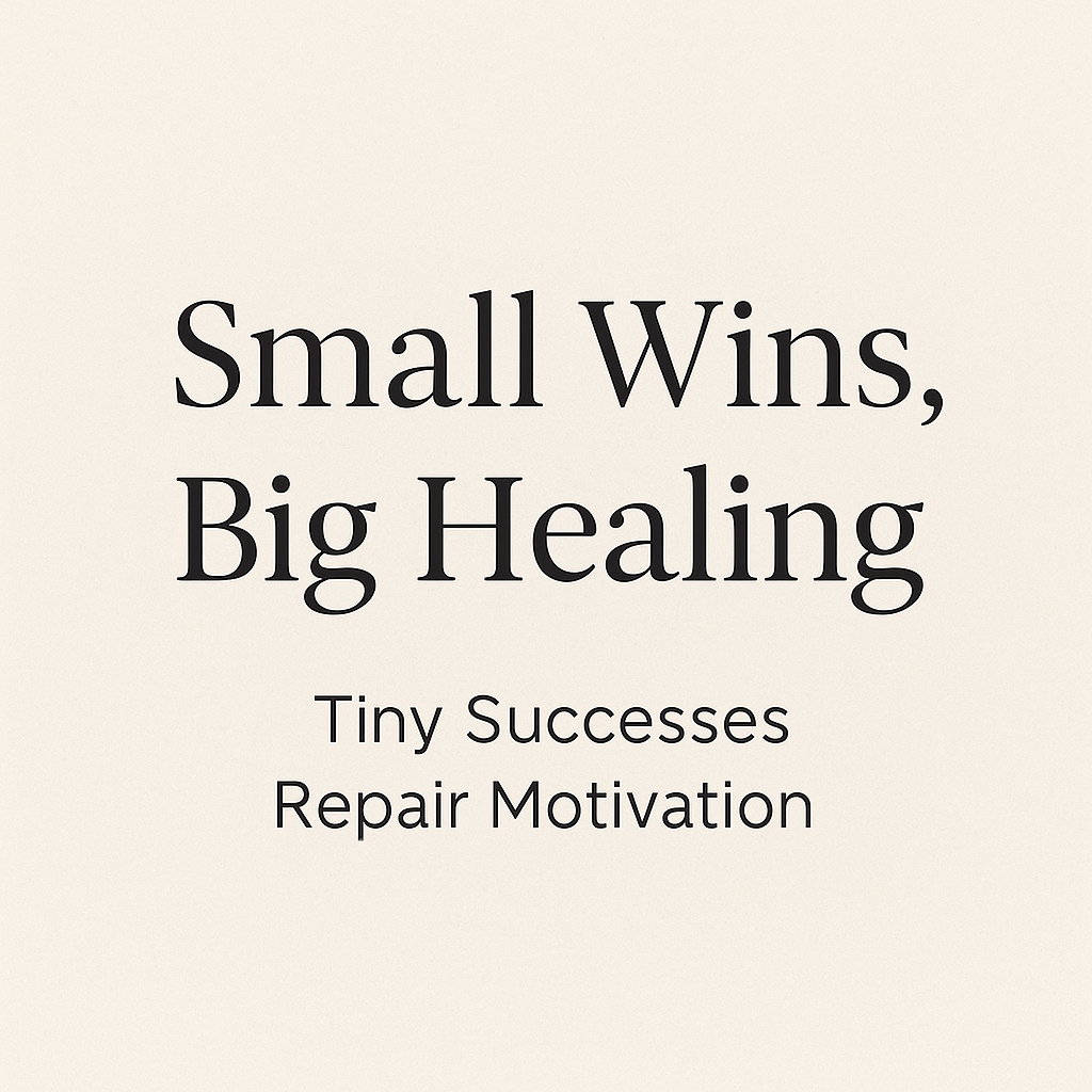 small wins and motivation recovery healing