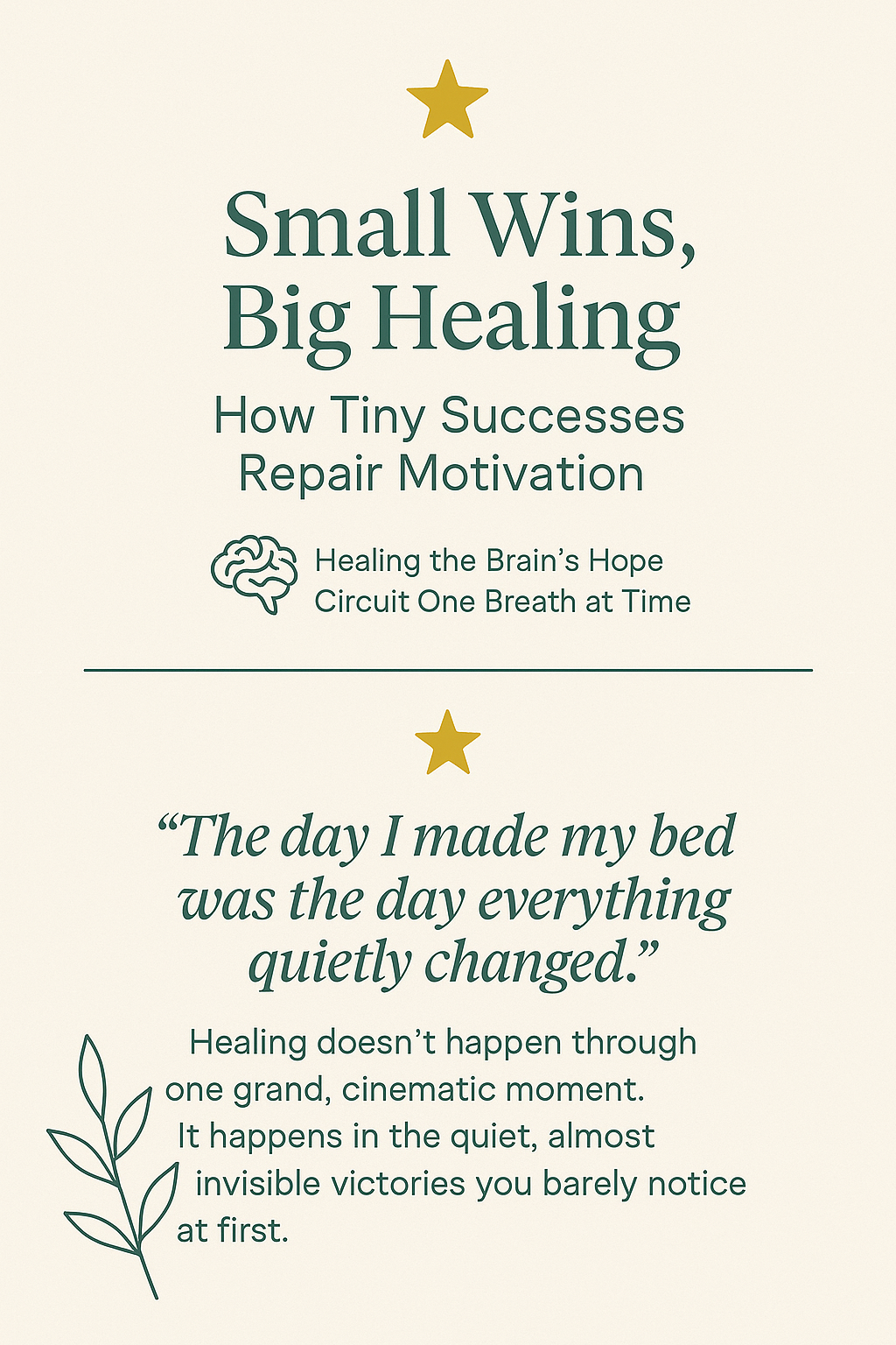 small wins and motivation recovery healing