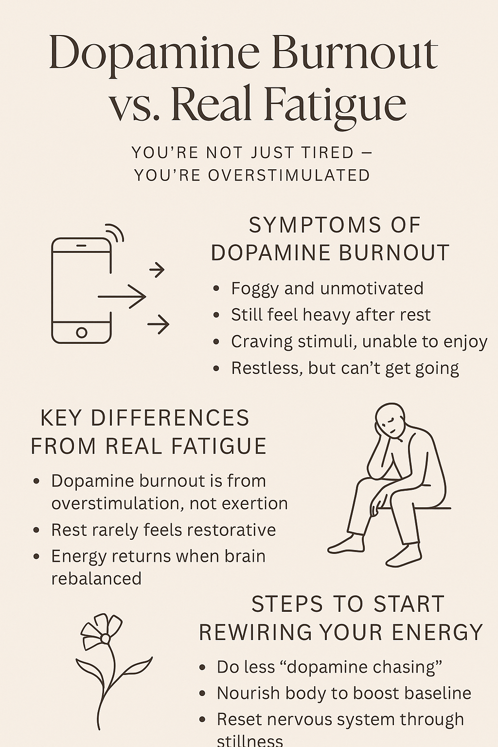 dopamine burnout vs real fatigue recovery