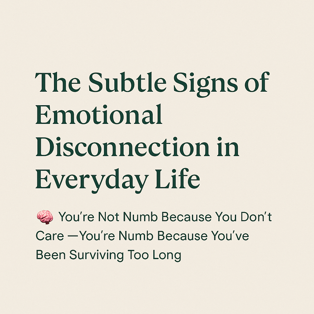 emotional disconnection symptoms nervous system healing