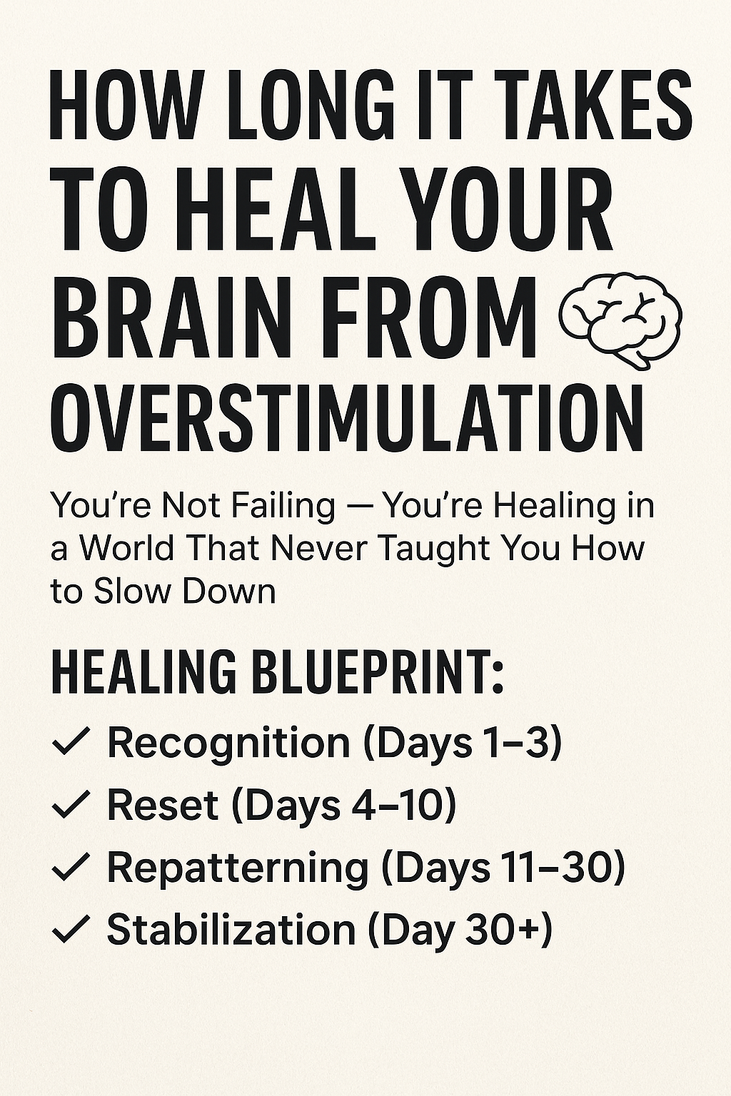 heal brain from overstimulation focus recovery